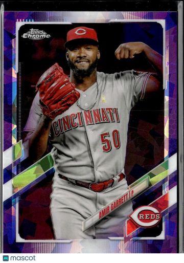 Amir Garrett 2021 Topps Chrome Sapphire Edition Purple Cincinnati Reds