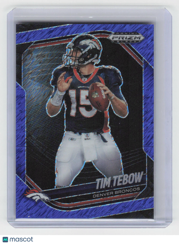 2025 Panini Prizm Black Tim Tebow #54 Prizms Blue Shimmer FOTL /35 FOTL SN COLOR MATCH SSP