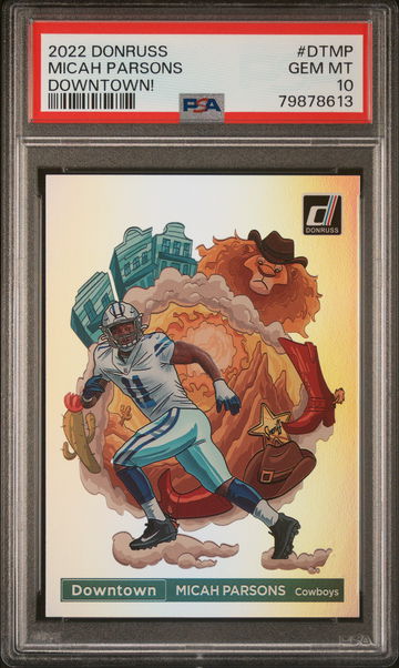 2022 Panini Donruss Downtown Micah Parsons #DT-MP PSA 10