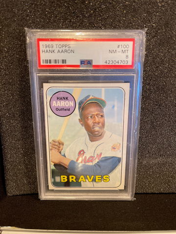 1969 hank Aaron psa 8
