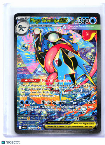 Chaos Rising Mega Greninja ex Holo Special Illustration Rare #116/086