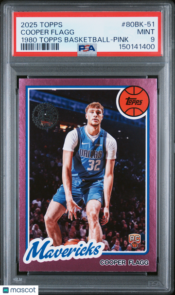 2025 Topps 1980-81 Topps Basketball Cooper Flagg #80BK-51 Pink PSA 9