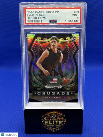 2020 Panini Prizm Draft Picks Collegiate LaMelo Ball #83 Silver PSA 9