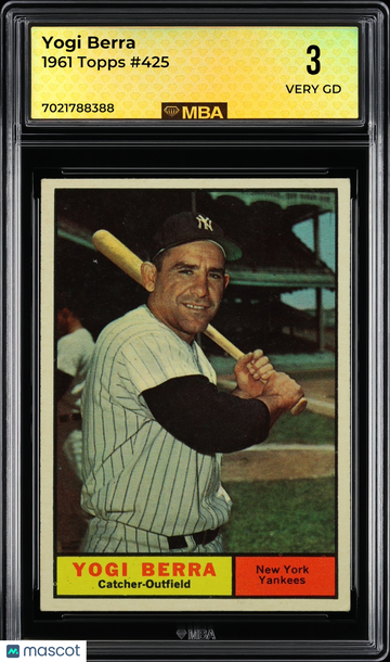 1961 Topps Yogi Berra #425 MBA 3