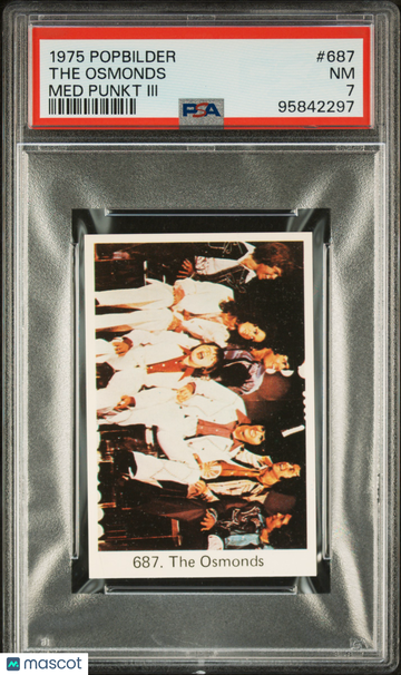 1975 Popbilder Popbilder Med Punkt III The Osmonds #687 PSA 7