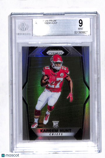 Graded 2017 Panini Prizm BGS 9 Kareem Hunt #253 Rookie Football Card
