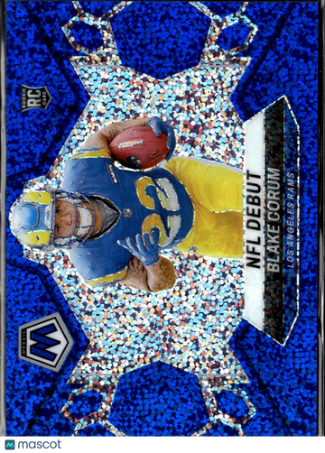 Blake Corum 2024 Panini Mosaic Mosaic RC Blue Sparkle /96 Los Angeles Rams