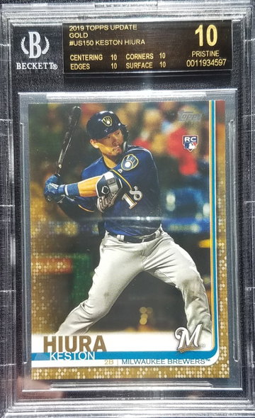 2019 Topps Update Keston Hiura gold pop 1