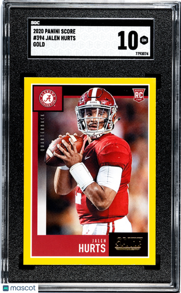 2020 Panini Score Jalen Hurts #394 Gold SGC 10