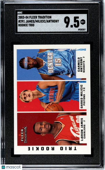 2003 Fleer Tradition Anthony Milicic James #291 Rookie Trio SGC 9.5