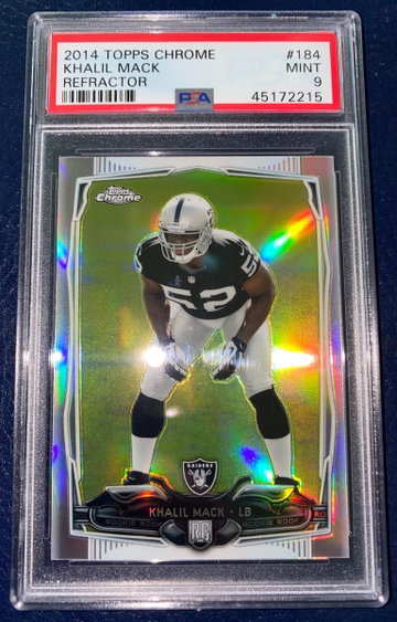 Khalil Mack 2014 Topps Chrome Rookie Refractor #184 PSA 9 