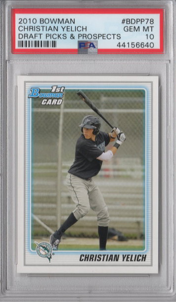 2010 Bowman Draft Picks & Pros Christian Yelich PSA 10
