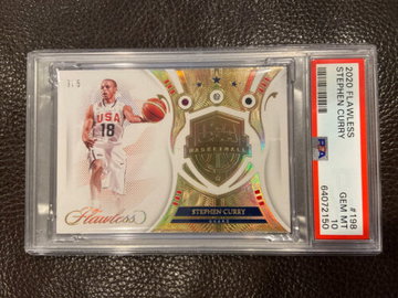 2020 Flawless Stephen Curry Team USA #198 3/5 Diamond Ruby Sapphire PSA 10 POP 1