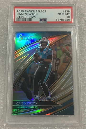2019 Select Silver Cam Newton Field Level PSA 10 Panthers Patriots 