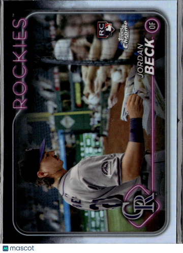 Jordan Beck 2024 Topps Chrome Update Series RC Colorado Rockies