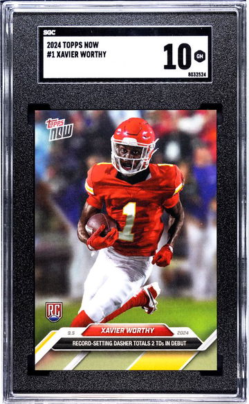 2024 TOPPS NOW XAVIER WORTHY NOW #1 Rookie Limited /19260 SGC 10