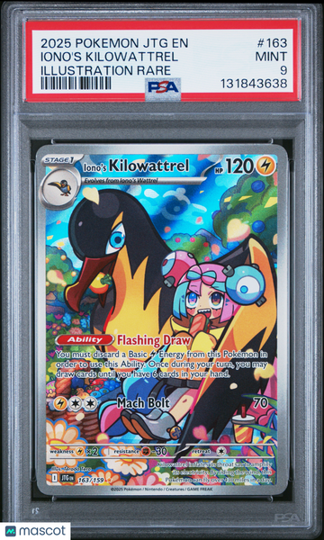 2025 Pokemon JTG EN-Journey Together Iono's Kilowattrel Illustration Rare PSA 9 #163