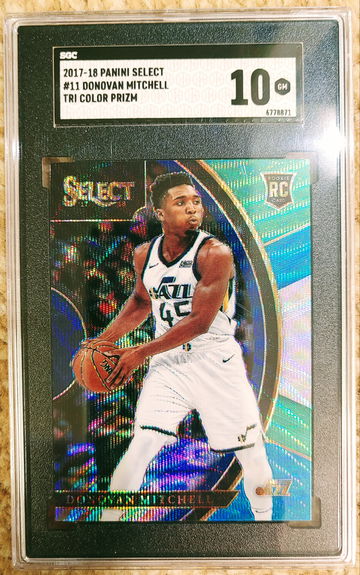 2017 Select Tri Color Donovan Mitchell Rookie SGC 10