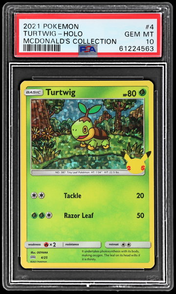 2021 Pokemon Mcdonald's Collection Turtwig Confetti Holo PSA 10