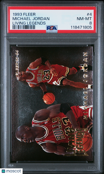 1993 Fleer Living Legends Michael Jordan #4 PSA 8