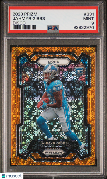 2023 Panini Prizm Jahmyr Gibbs #331 Disco PSA 9
