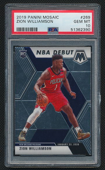 2019 Mosaic Zion Williamson NBA Debut PSA 10 #269