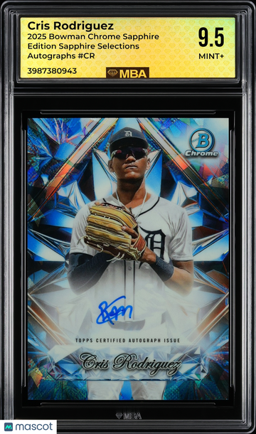 2025 Bowman Chrome Sapphire Edition Sapphire Selections Auto Cris Rodriguez #CR MBA 9.5
