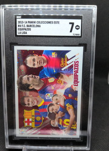 2013 Panini Colecciones Equipazos #4 Barcelona Messi Neymar Iniesta Xavi SGC 7