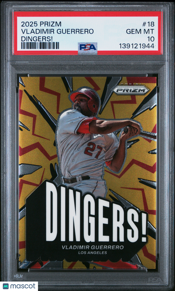 2025 Panini Prizm Dingers! Vladimir Guerrero #18 PSA 10