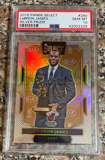 2016 Panini Select Silver Prizm #290 Lebron James PSA 10 GEM MT