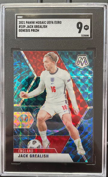 2020-2021 Panini Mosaic Euro Jack Grealish England GENESIS SGC 9 MINT 109