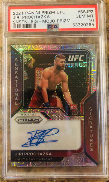 2021 UFC Panini Prizm Jiri Prochazka RC MOJO Sensation Auto PSA 10 Pop 1