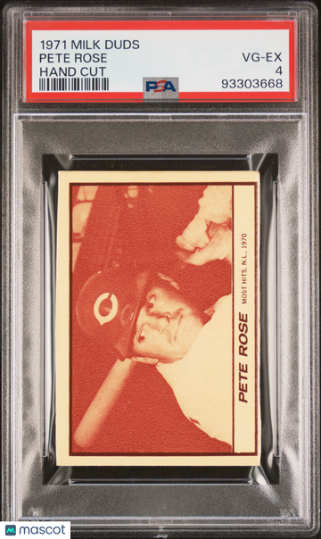 1971 Milk Duds Pete Rose Hand Cut PSA 4