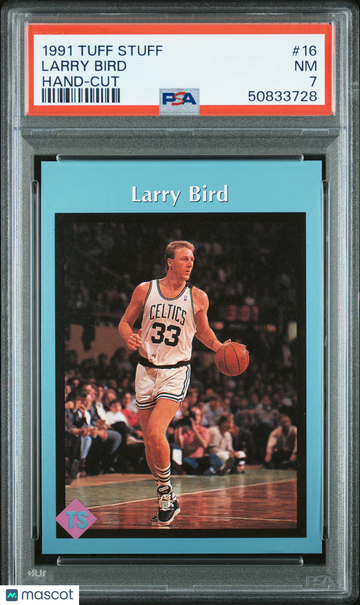 1991 Tuff Stuff Larry Bird #16 Hand Cut PSA 7