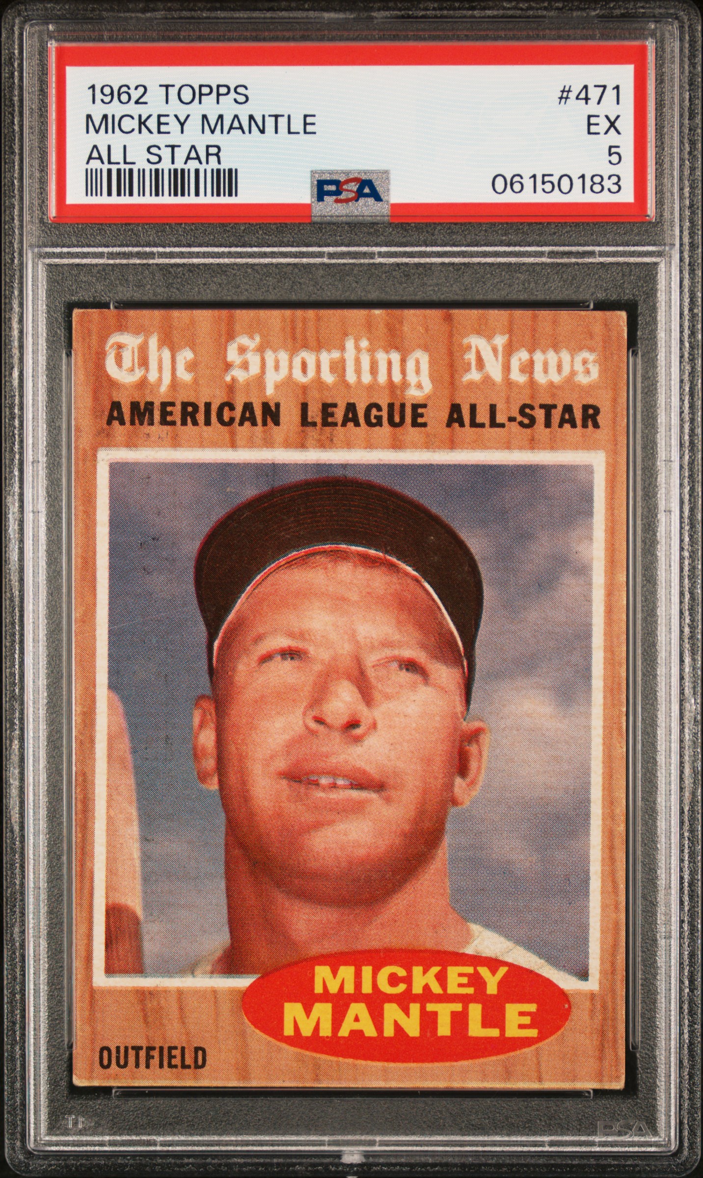 1962 Topps Mickey Mantle #471 ALL STAR PSA 5 NEW LABEL VINTAGE BASEBALL HOF NYY