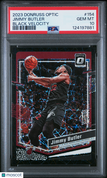2023 Panini Donruss Optic Jimmy Butler #154 Black Velocity /39 PSA 10
