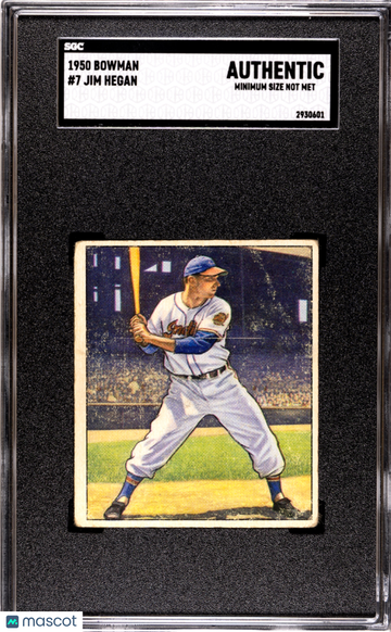 1950 Bowman Jim Hegan #7 SGC A