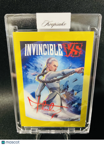 2026 Keepsake Invincible VS Thula Yellow Character Signagraph Card #8 /50 Autograph Trading Card