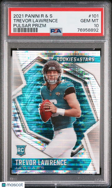 2021 Panini Rookies & Stars Trevor Lawrence #101 Pulsar Prizm Rookie PSA 10