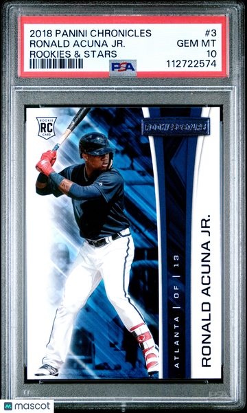 2018 Panini Chronicles Rookies & Stars Ronald Acuna JR. #3 PSA 10