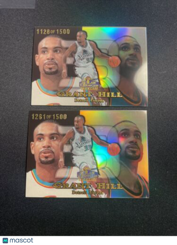 1999 Rare Flair SHOWCASE Grant Hill Refractor Showpiece /1500 Lot (2)
