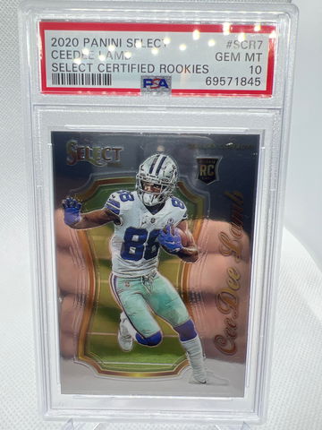 2020 Panini Select Ceedee Lamb Certified RC PSA 10
