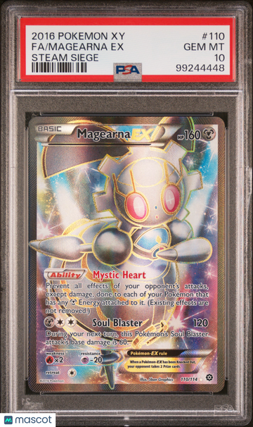 2016 Pokemon Xy Steam Siege Magearna EX Fa Steam Siege PSA 10 #110