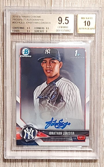 2018 Bowman Jonathan Loaisiga Base Auto