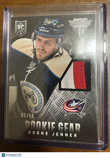 2013 Panini Titanium Boone Jenner Gear Jersey #RG-BJE Patch Autograph Rookie