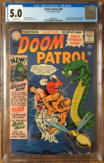 Doom Patrol #99 (1965) CGC 5.0 -- 1st app. of Beast Boy (Gar Logan); Drake