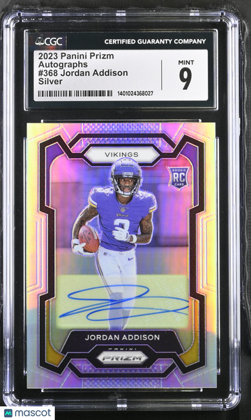 2023 Panini Prizm Jordan Addison #368 Silver Autographs CGC 9