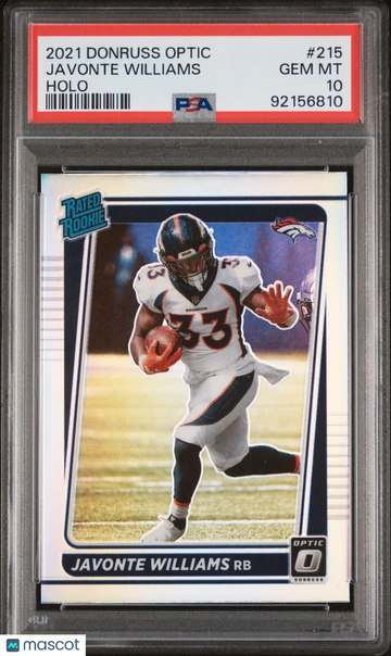 2021 Panini Prizm Javonte Williams #215 Holo Parallel/Variety PSA 10