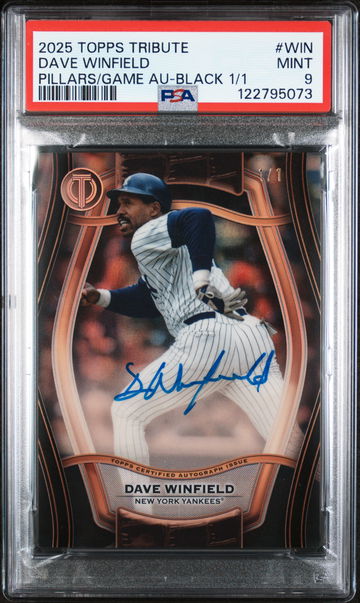 2025 Topps Tribute Pillars of the Game Black Dave Winfield #WIN Auto 1/1 PSA 9