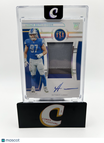2023 Panini National Treasures Aidan Hutchinson #175 /25 Patch RC Memorabilia